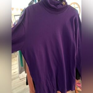Vintage Minnesota Vikings Turtleneck NFL Football Purple Long Sleeve Top
